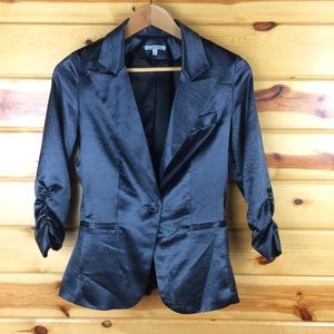 Charlotte Russe Ruched Sleeve Blazer S